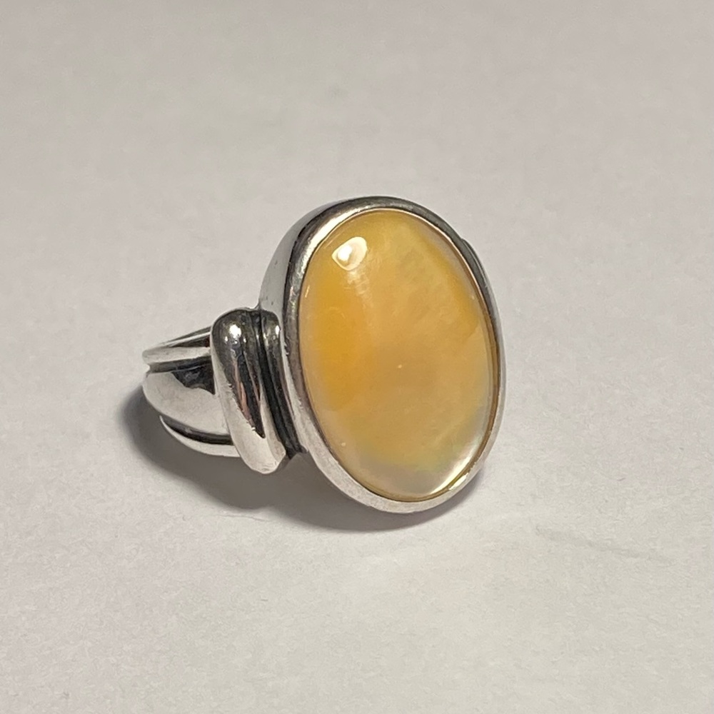 Honora Golden Mother of Pearl Sterling Silver Ring